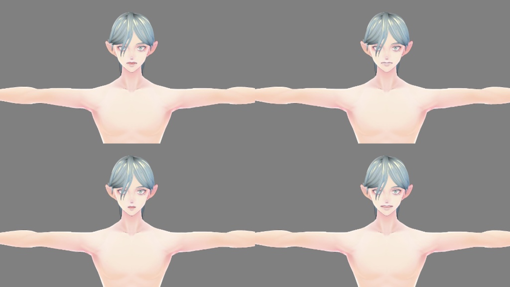 VROID 3Dモデル 男性 イケメン エルフ風 vroidデータ+VRM