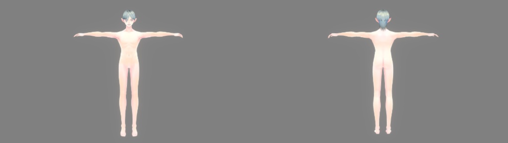 VROID 3Dモデル 男性 イケメン エルフ風 vroidデータ+VRM