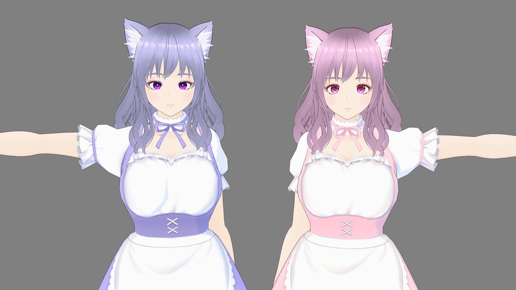 3Dモデル エマ&ルナ EMA&LUNA VRM クラスター※VRC