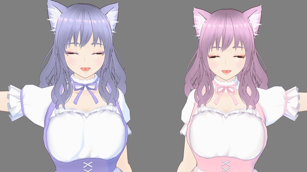 3Dモデル エマ&ルナ EMA&LUNA VRM クラスター※VRC