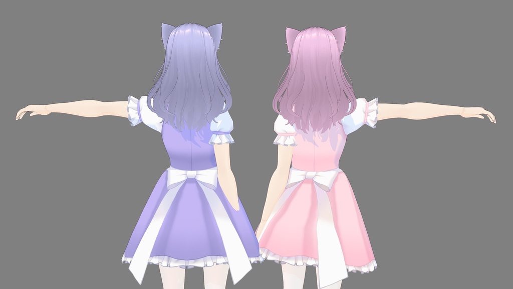3Dモデル エマ&ルナ EMA&LUNA VRM クラスター※VRC
