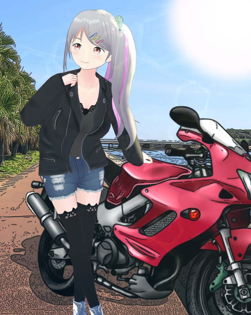 【#Vroid】無料 猫 ニーソ ニャーソ!