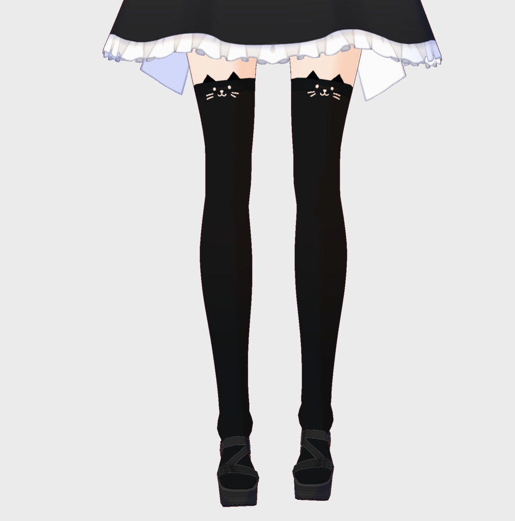 【#Vroid】無料 猫 ニーソ ニャーソ!