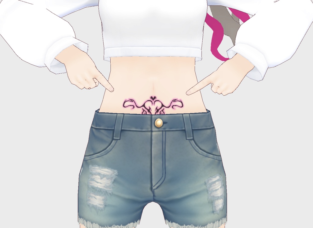 Vroid プリセットショーパンに使える淫紋 えっちなタトゥー