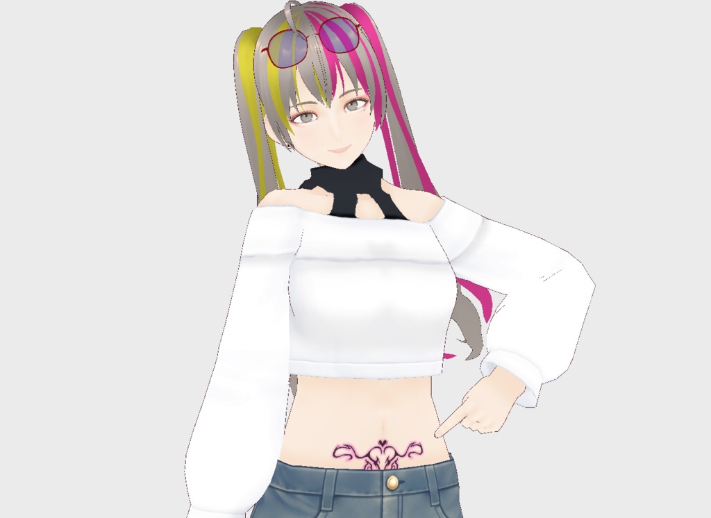 Vroid プリセットショーパンに使える淫紋 えっちなタトゥー