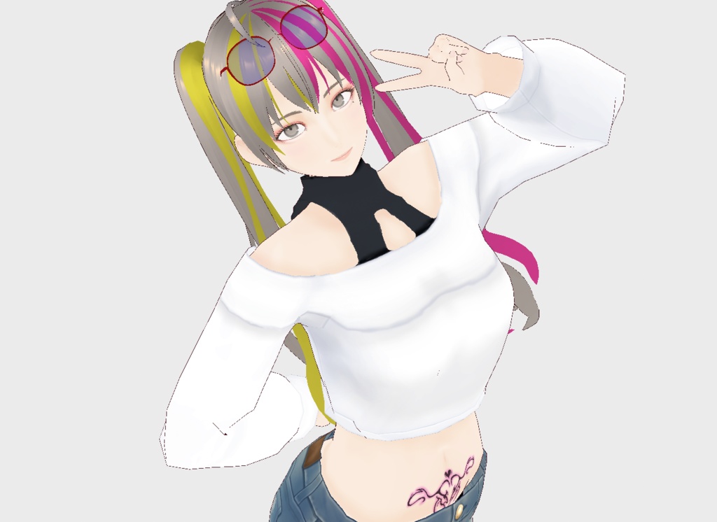 無料有 3Dモデル ぎゃるっぽい子 VRM cluster ※VRC