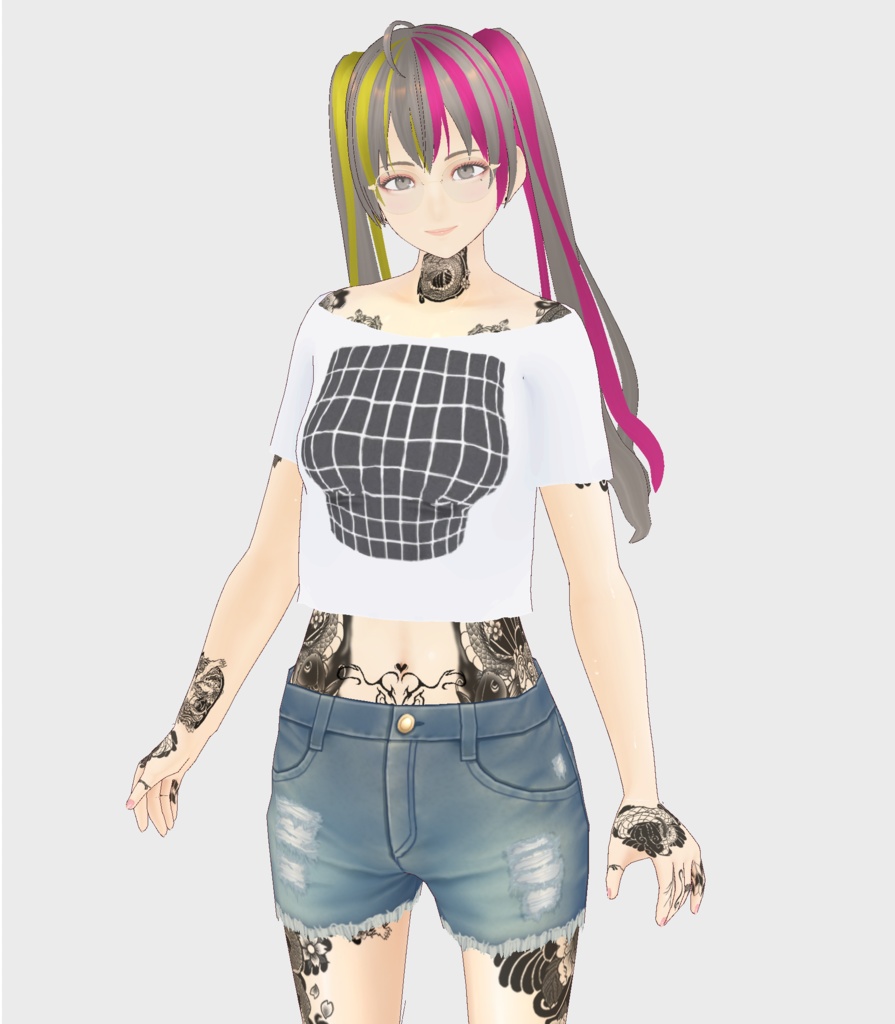 mmdモデル オファー 服を着た状態で胸を大きくする