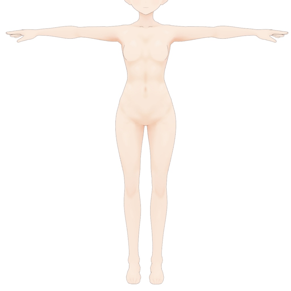 【Vroid】程良い肉感 肌テクスチャ 新規作成でインポート!