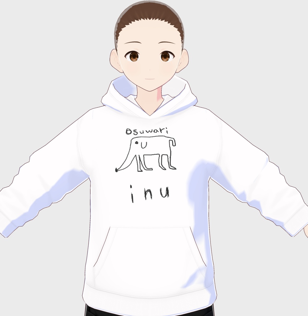 【無料】inuパーカー 全10種類セット ネタ 男女兼用【Vroid】