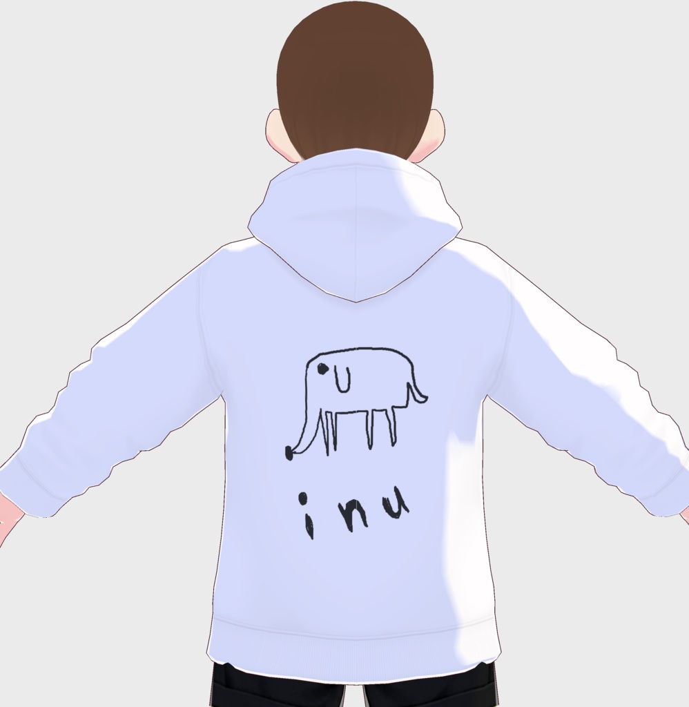 【無料】inuパーカー 全10種類セット ネタ 男女兼用【Vroid】