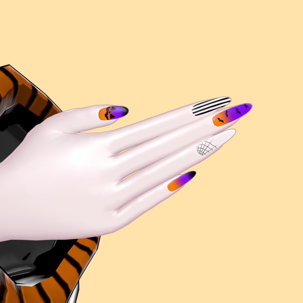 【無料】ルルネ専用 Halloween nail texture