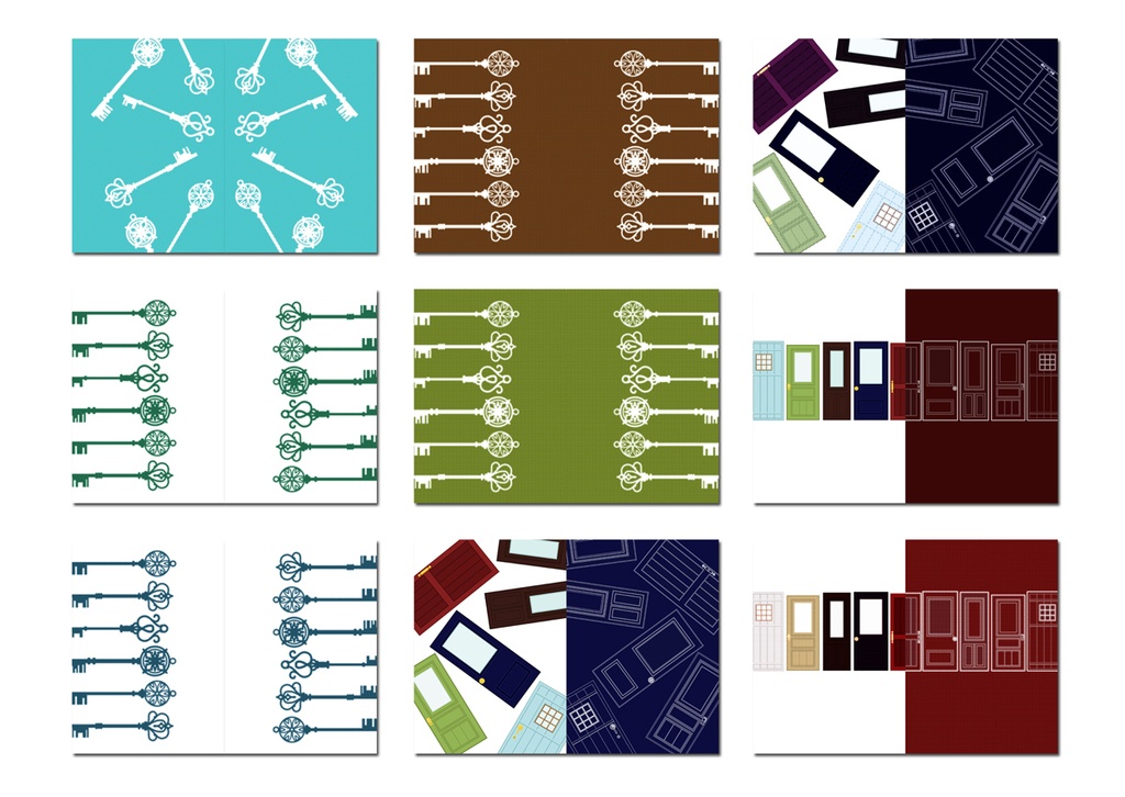 表紙用背景素材 扉と鍵