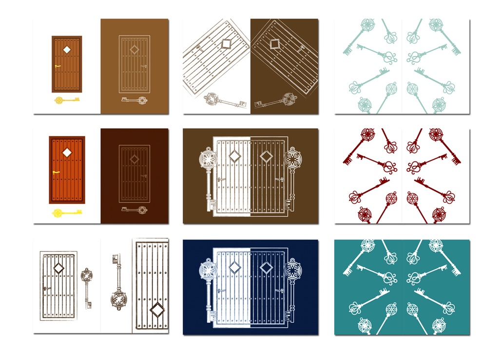 表紙用背景素材 扉と鍵