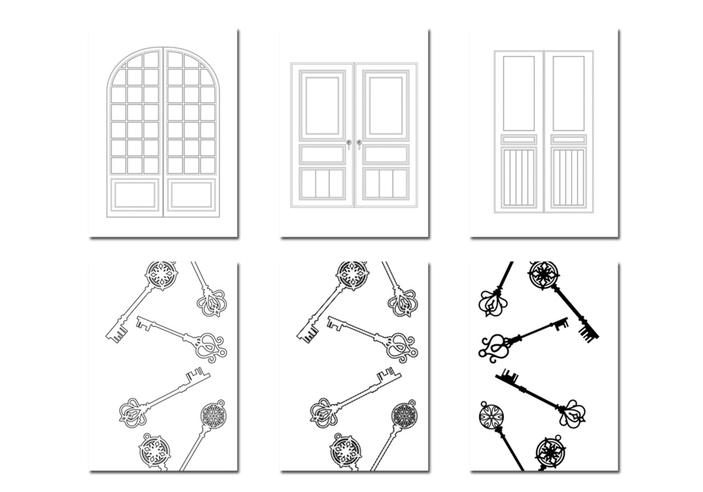 表紙用背景素材 扉と鍵