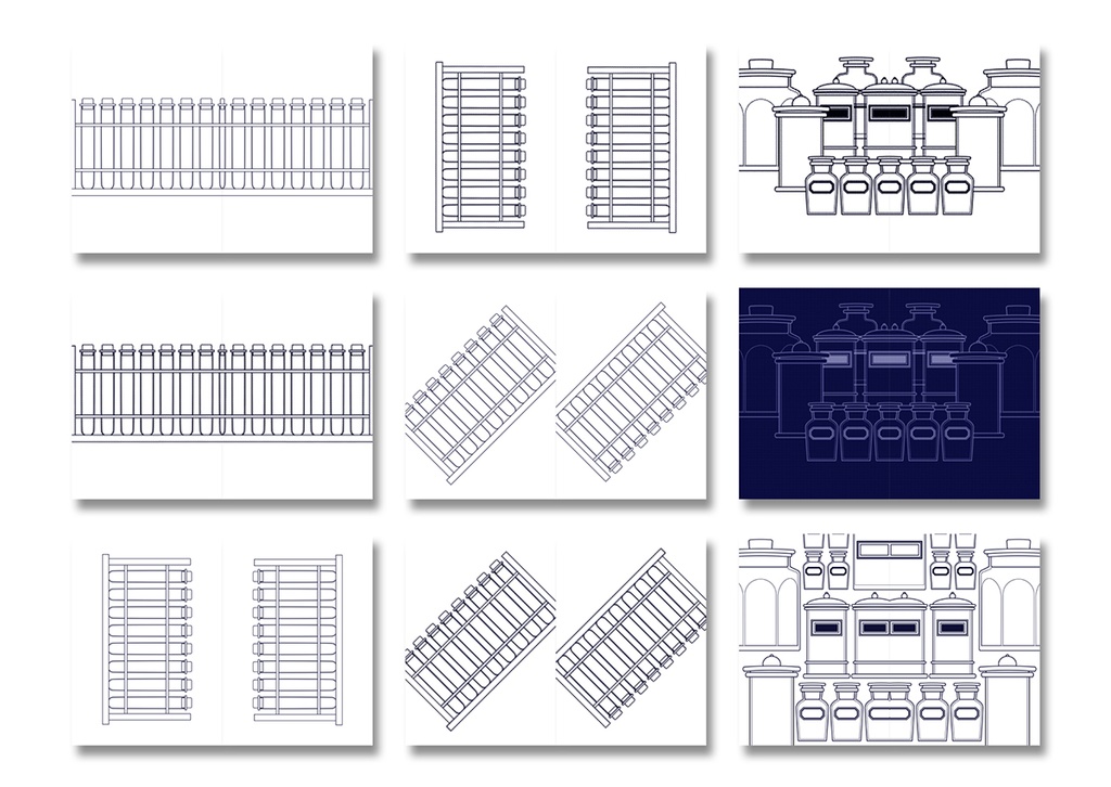 表紙用背景素材 レトロ薬瓶