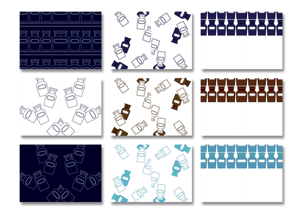 表紙用背景素材 レトロ薬瓶