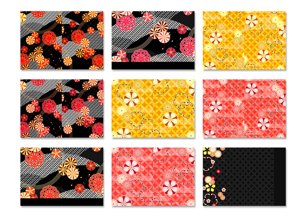 表紙用背景素材 和柄