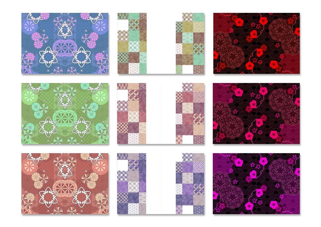 表紙用背景素材 和柄