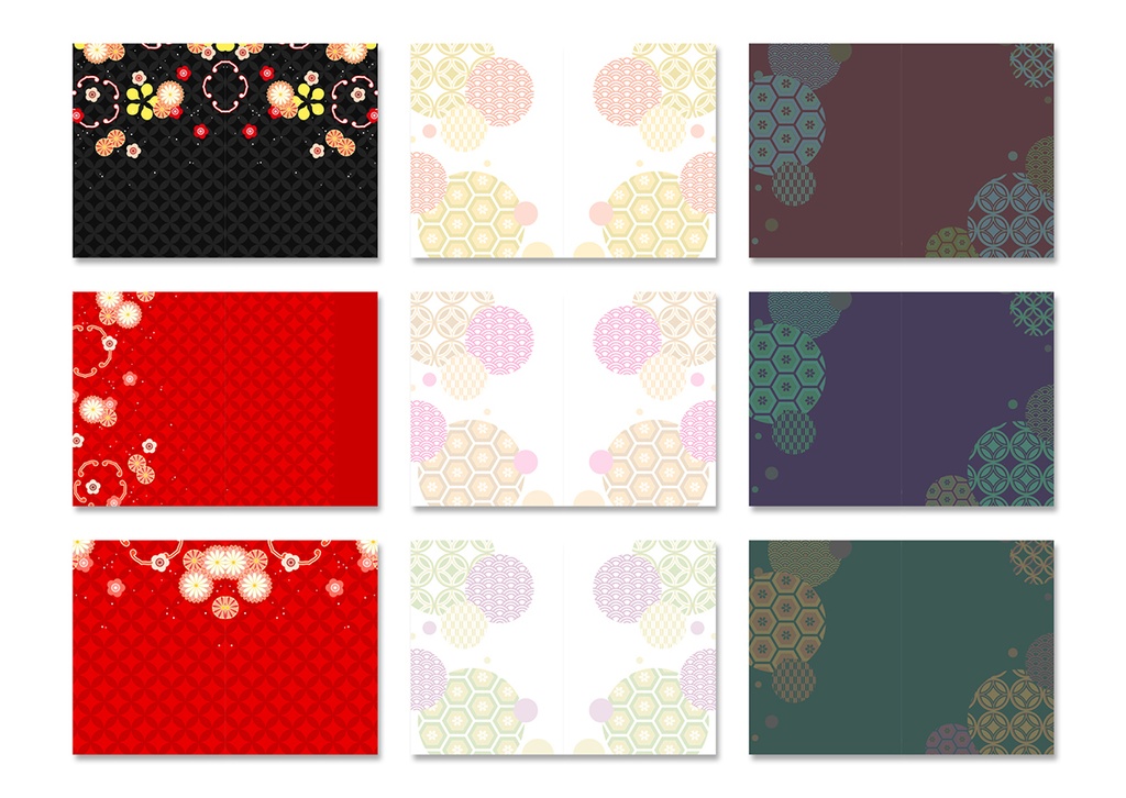 表紙用背景素材 和柄