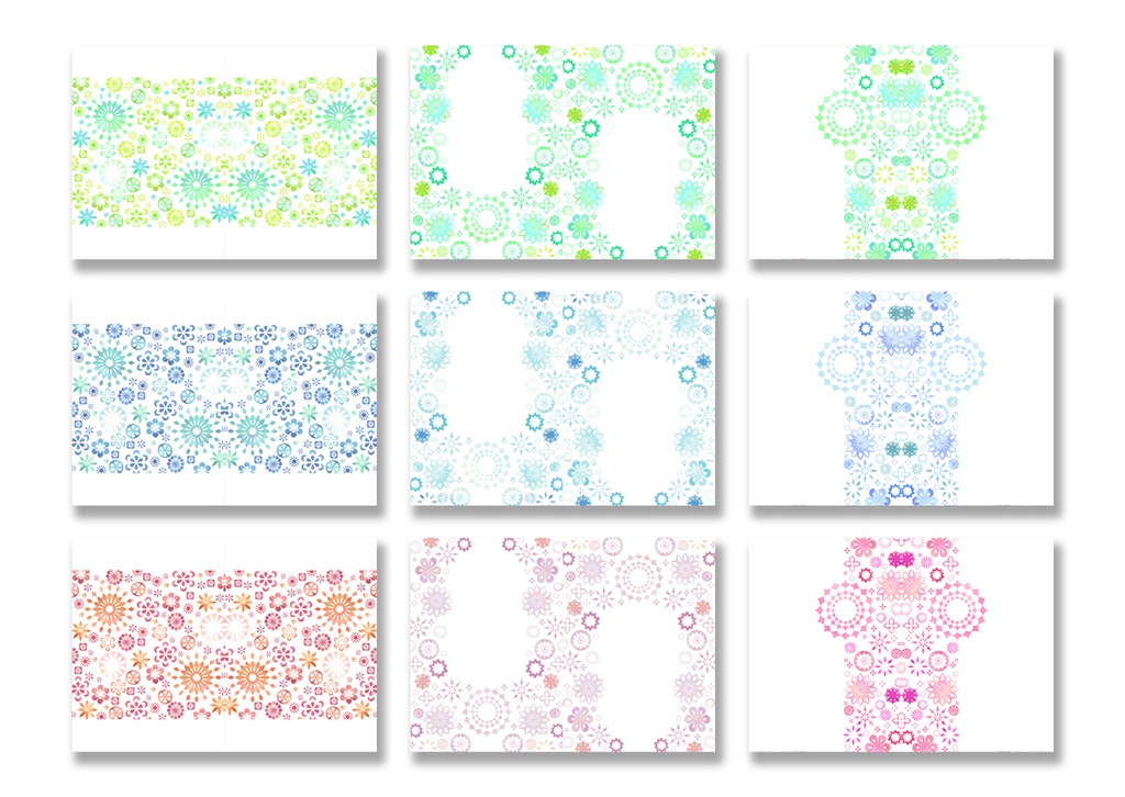 表紙用背景素材 花紋様 02