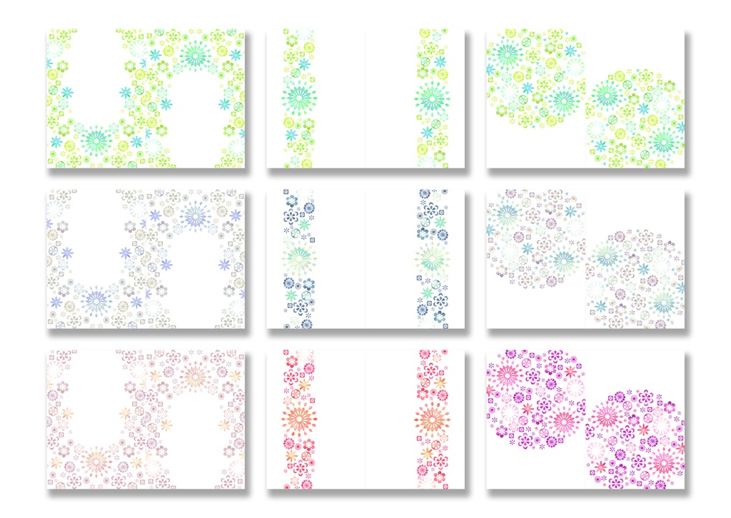 表紙用背景素材 花紋様 02