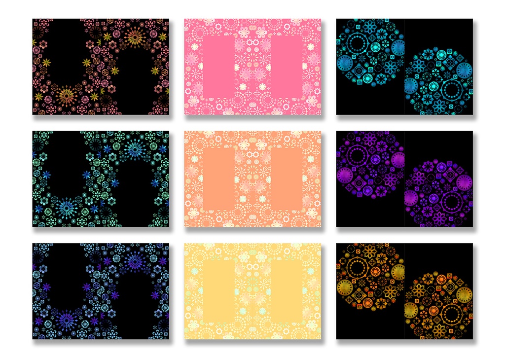 表紙用背景素材 花紋様 02