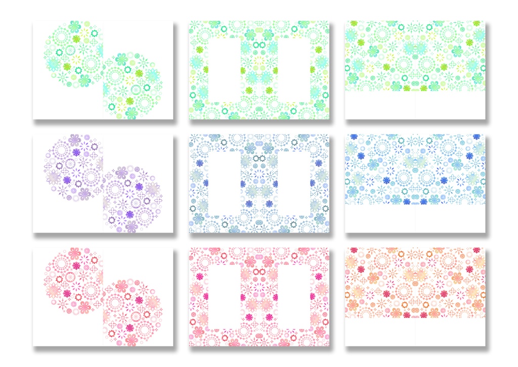 表紙用背景素材 花紋様 02