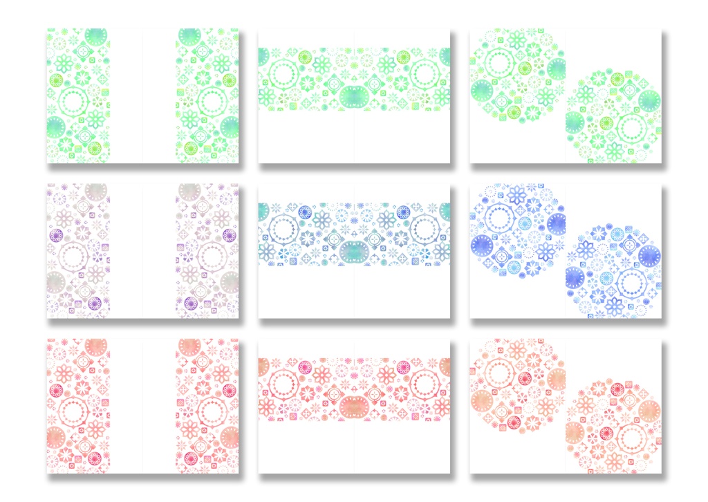 表紙用背景素材 花紋様 02