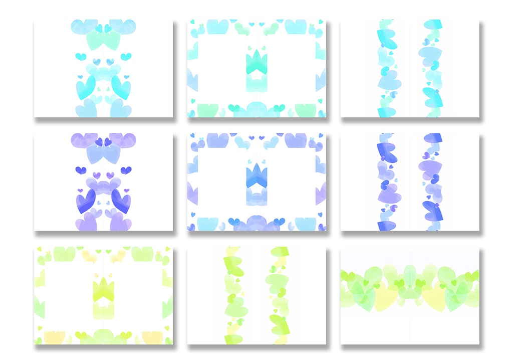 表紙用背景素材 ハート02