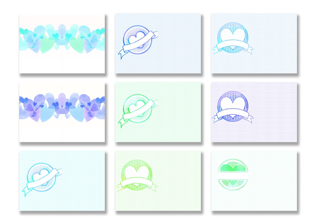 表紙用背景素材 ハート02