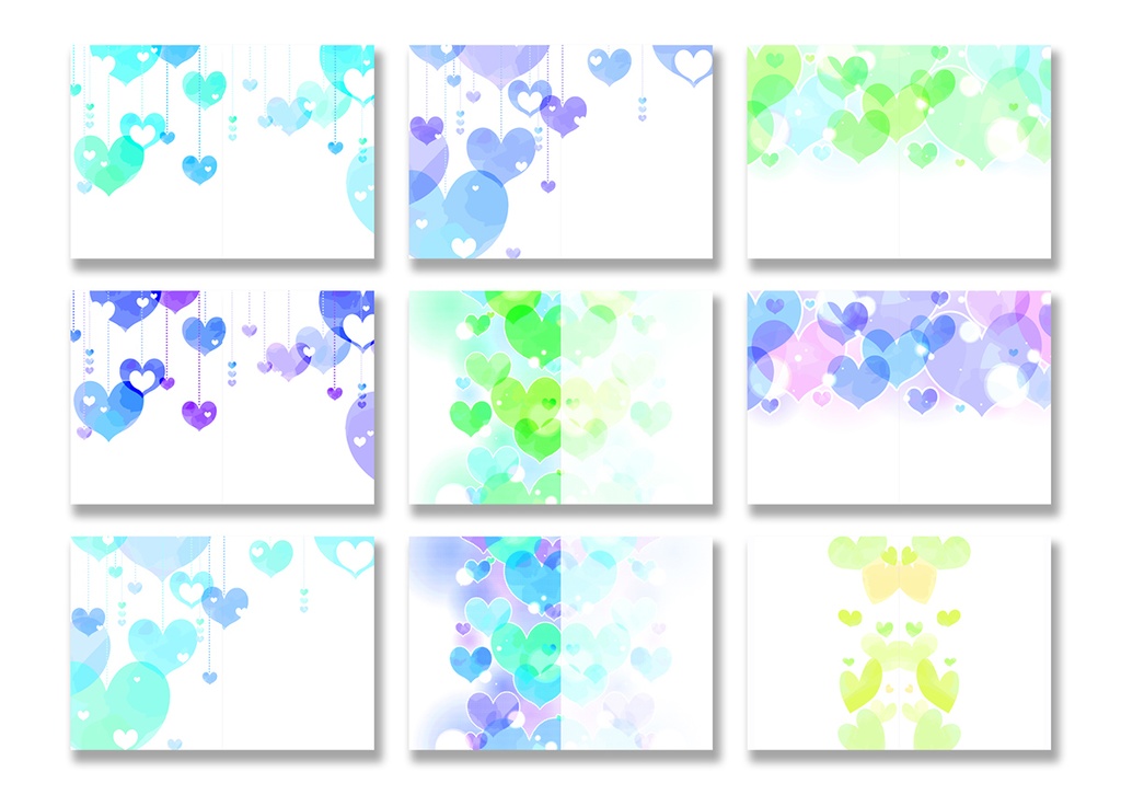 表紙用背景素材 ハート02