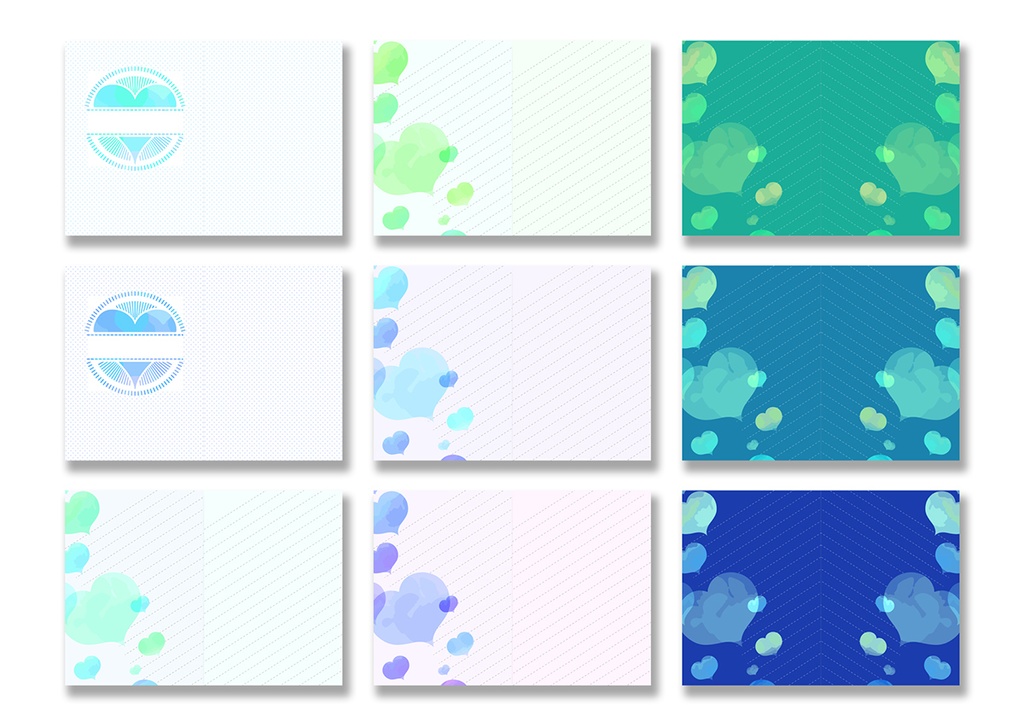 表紙用背景素材 ハート02