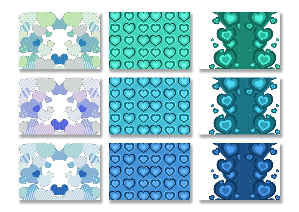 表紙用背景素材 ハート02