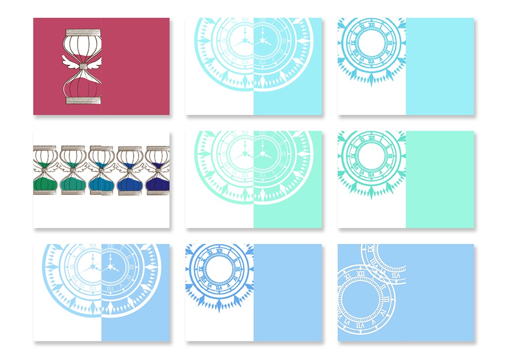 同人誌用表紙素材 時間