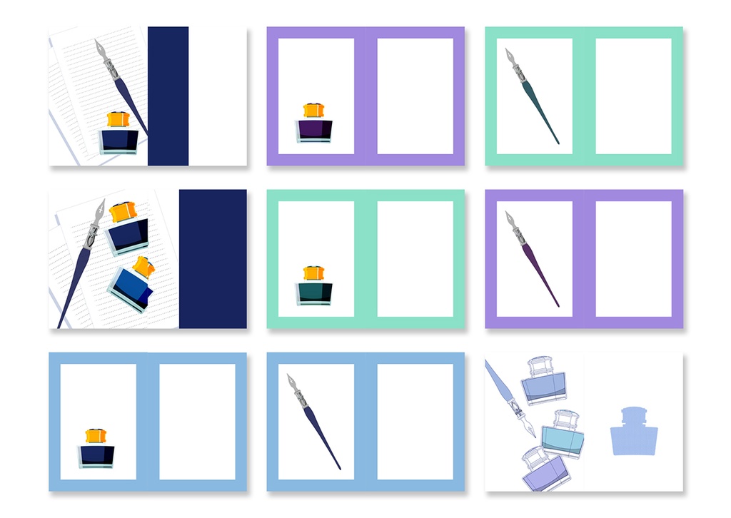 同人誌表紙用素材 文具