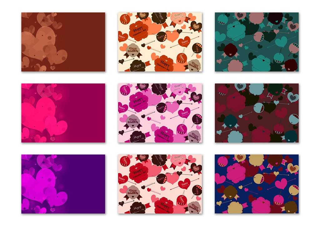 同人誌背景素材集 ハート01