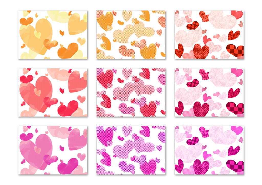 同人誌背景素材集 ハート01