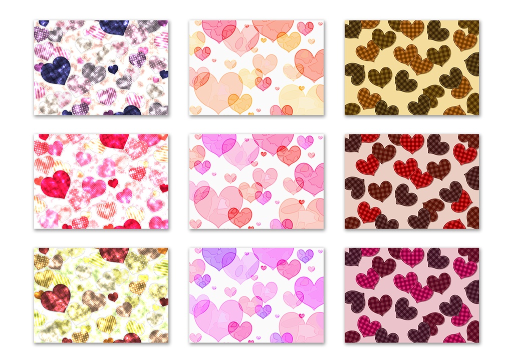 同人誌背景素材集 ハート01