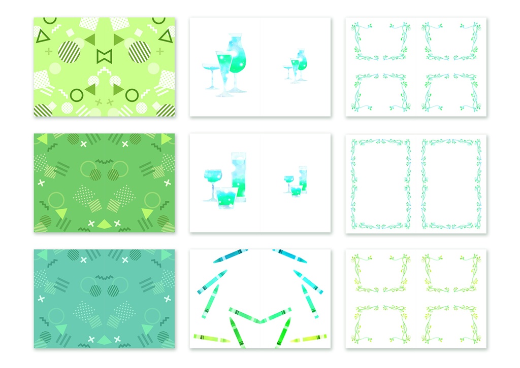 同人誌表紙用素材 緑色素材