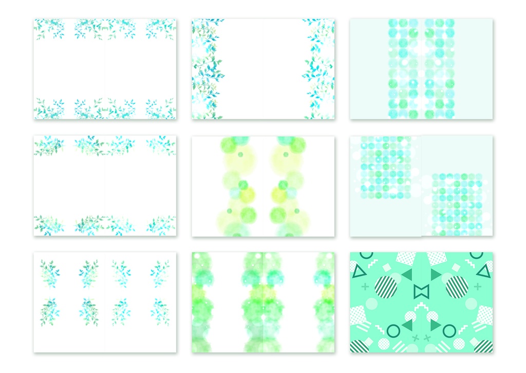 同人誌表紙用素材 緑色素材