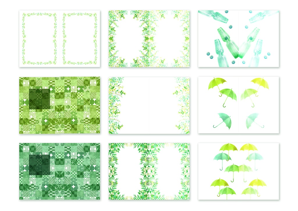 同人誌表紙用素材 緑色素材