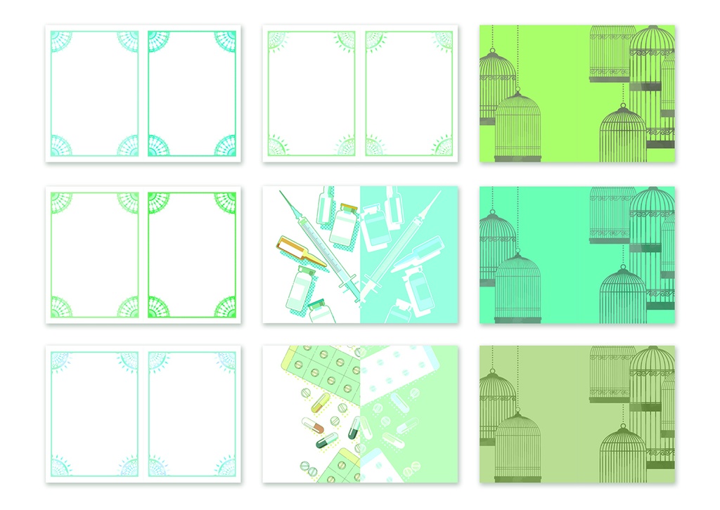 同人誌表紙用素材 緑色素材