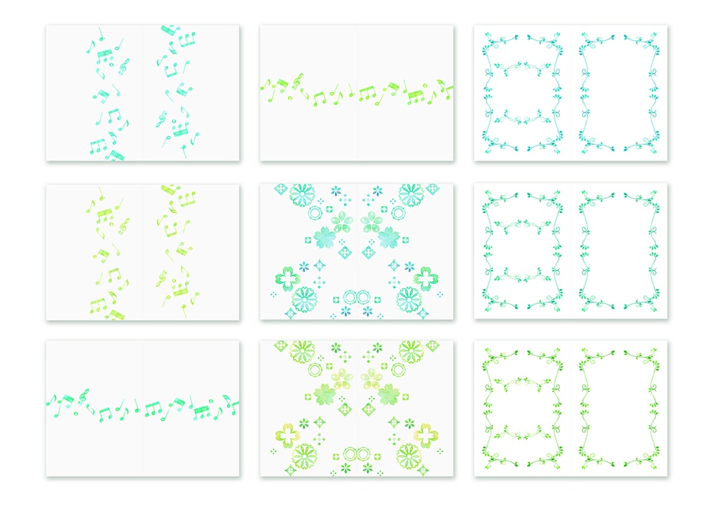 同人誌表紙用素材 緑色素材