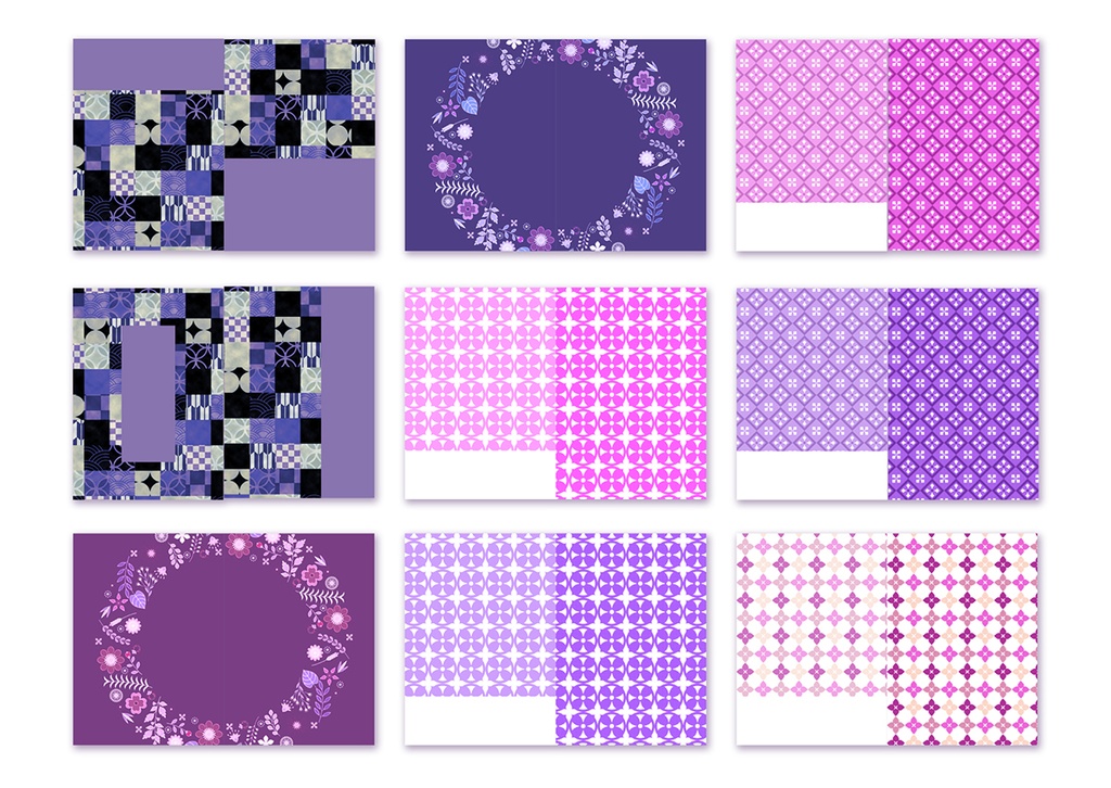 同人誌表紙用素材 紫色素材