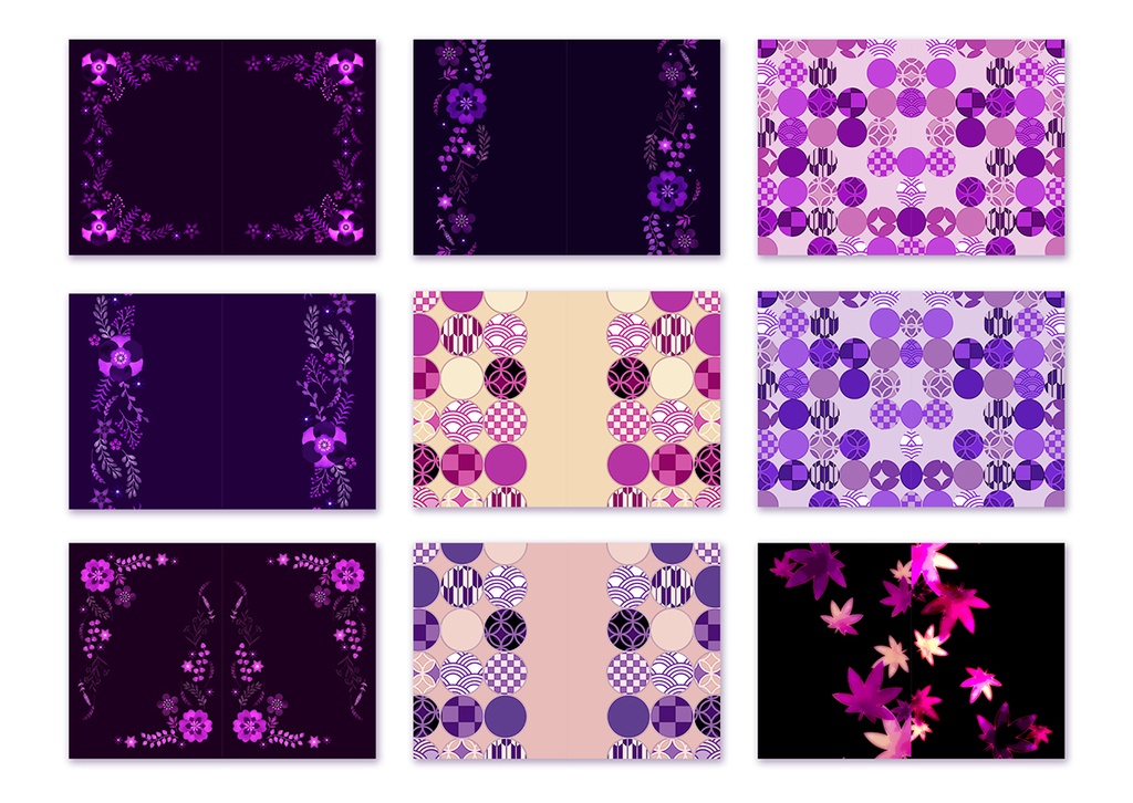 同人誌表紙用素材 紫色素材