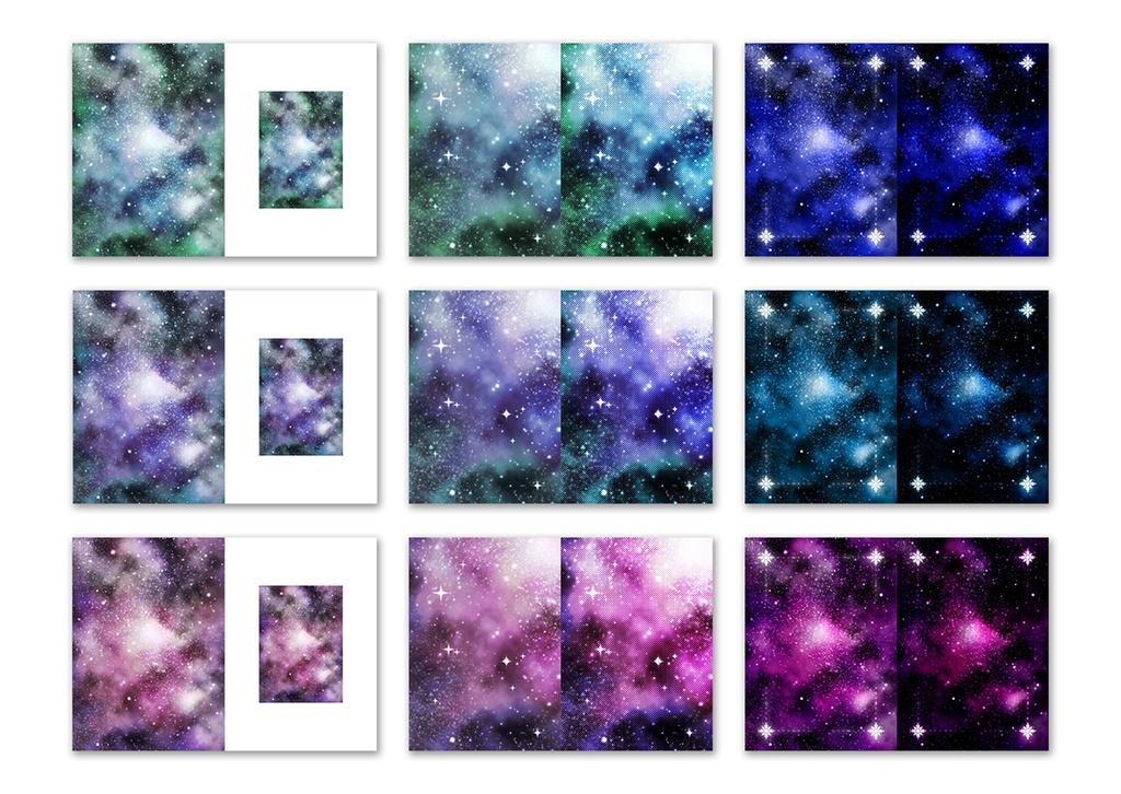 同人誌表紙用素材 星07