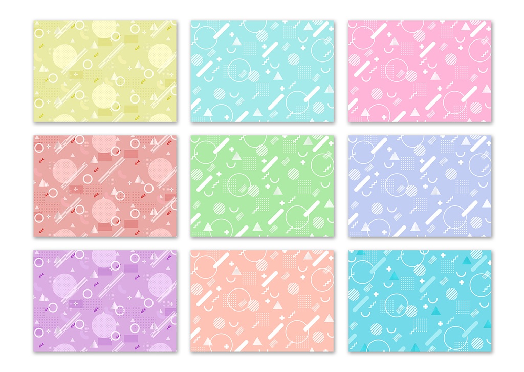 同人誌背景素材集 メンフィスパターン01