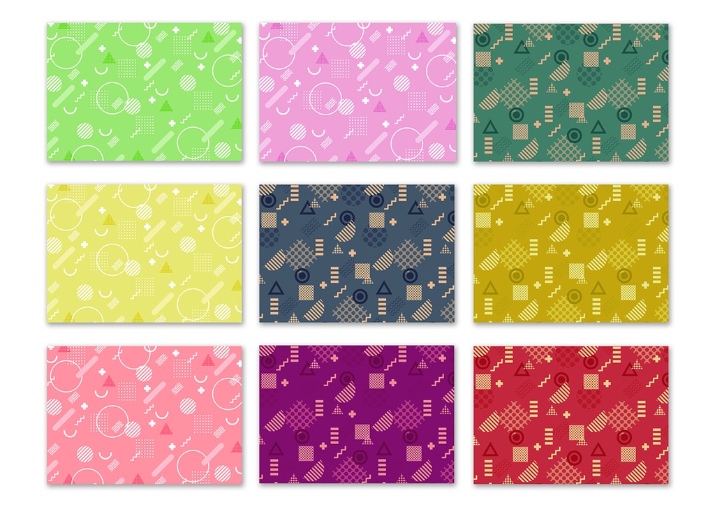 同人誌背景素材集 メンフィスパターン01