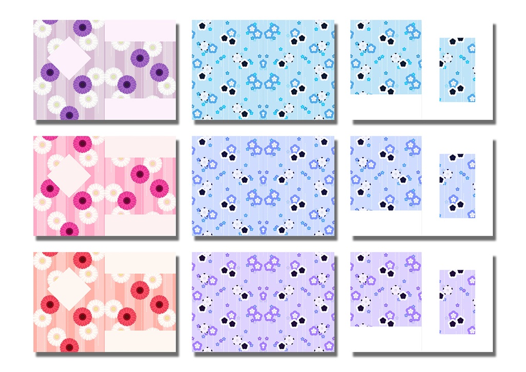 同人誌表紙用素材 花もよう03