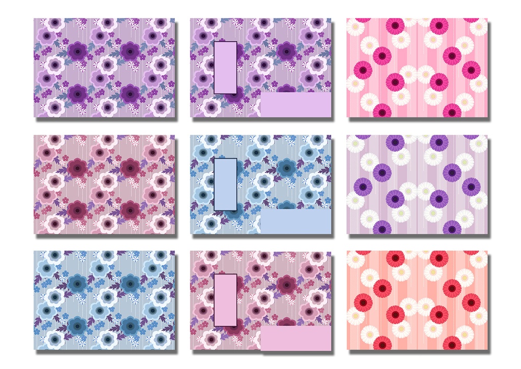 同人誌表紙用素材 花もよう03